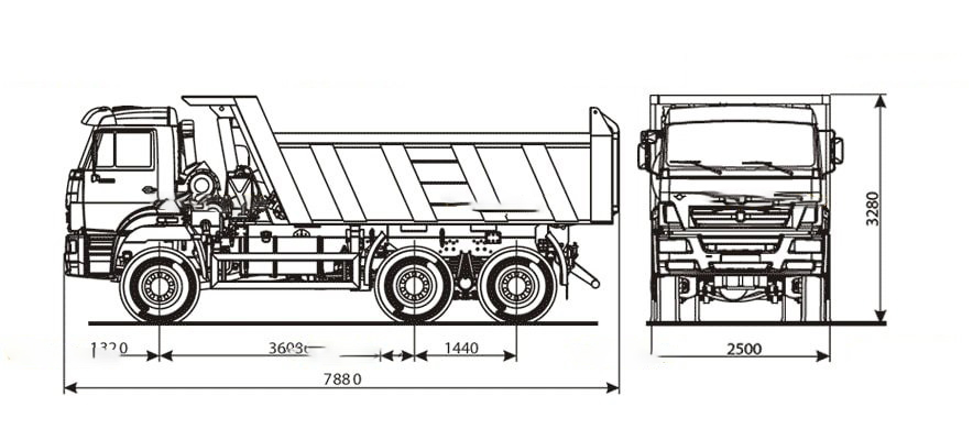 КАМАЗ 20 кубов размеры
